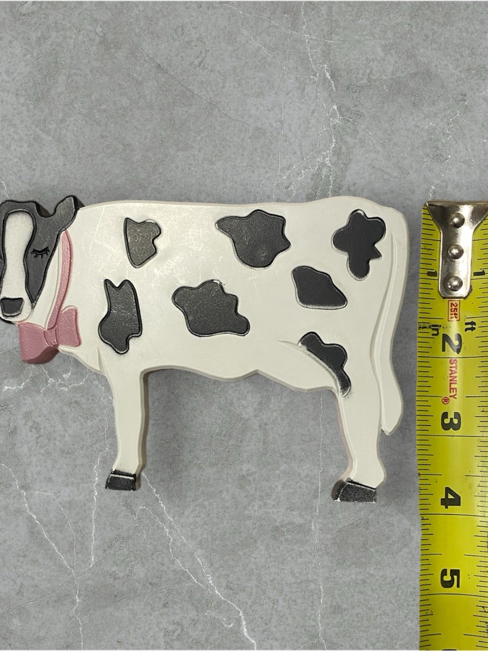 Cow Wall Accent with Pink Bow - Picture 3 of 4